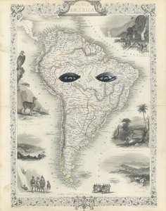 औपनिवेशिक दक्षिण अमेरिका, 2017 (पेपर कट कोलाज)