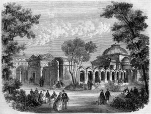 पेरिस में वर्ग लुई XVI में एक्सपिटरी चैपल, "" L'univers Illustré "" में डेलानॉय द्वारा एक ड्राइंग के बाद उत्कीर्णन