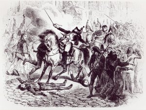 2 मई 1808, मैड्रिड में विद्रोह, &39;हिस्टोइरे डी नेपोलियन&39; से एम। डी। नोरविंस द्वारा, 1839 द्वारा डेनिस अगस्टे मैरी रैफेट