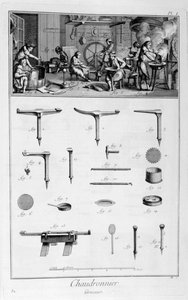 एक आयरनमॉन्गर्स का इंटीरियर, और उपकरणों की योजना, 1751-1777 द्वारा डेनिस डिडरोट