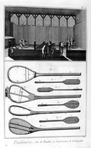 असली टेनिस और रैकेट का निर्माण, 1751-1777 द्वारा डेनिस डिडरोट