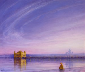 स्वर्ण मंदिर, अमृतसर में शाम द्वारा डेरेक हरे