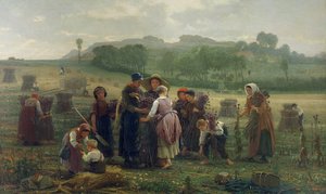 1860 में पिकार्डी में फसल कटाई द्वारा इच्छा फ्रेंकोइस लुगे