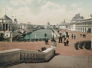 ग्रैंड कोर्ट, ट्रांस-मिसिसिपी एक्सपोजिशन, 1898 द्वारा डेट्रोइट फोटोग्राफिक कंपनी