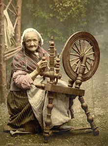 आयरिश स्पिनिंग व्हील काउंटी गॉलवे, 1890 द्वारा डेट्रोइट फोटोग्राफिक कंपनी
