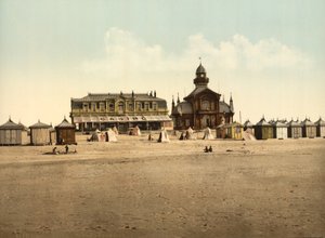 समुद्र तट और कैसीनो, कैलिस, फ्रांस, c.1900 द्वारा डेट्रोइट प्रकाशन कंपनी