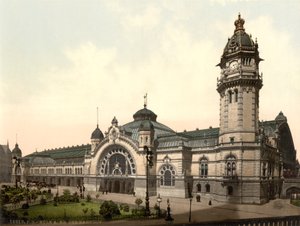 रेलवे स्टेशन, कोलोन, जर्मनी, c.1900 द्वारा डेट्रोइट प्रकाशन कंपनी