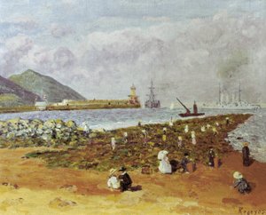 ला एस्कोलेरा (ब्रेकर या ब्रेकवाटर)। डारियो डी रेगोयोस द्वारा पेंटिंग (1875-1913)। तेल के रंगों से केन्वस पर बना चित्र। स्पेनिश प्रभाववाद। बार्सिलोना में मोंटसेराट का मॉनिस्ट्रॉल संग्रहालय।