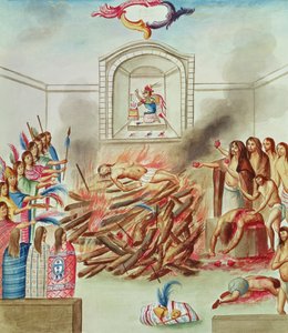 18 वीं शताब्दी के उत्तरार्ध में &39;टीट्रो डी ला नुवे एस्पाना&39; से 3 फॉल .32, ए ह्यूमन बलिदान, ले लो द्वारा डिएगो गार्सिया पान्स ए एवेलन