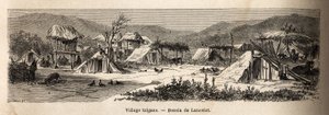 जिप्सी गांव में। 1860 में लैंसलॉट, ड्राफ्ट्समैन द्वारा पेरिस से बुखारेस्ट की यात्रा को चित्रित करने के लिए उत्कीर्णन, एडौर्ड चार्टन के निर्देशन में "ले टूर डू मोंडे, नोव्यू जर्नल डेस वॉयेज" में प्रकाशित हुआ। द्वारा डायडोनेन्स अगस्टे लैंसेलोट