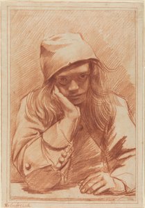 सेल्फ-पोर्ट्रेट, c.1633-96 (लाल चाक) द्वारा डिर्क थियोडोर हेल्मब्रेकर