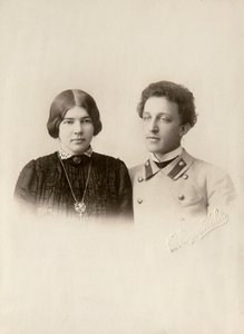 अलेक्जेंडर ब्लोक, रूसी कवि, अपनी पत्नी ल्यूबा के साथ, c1900s
