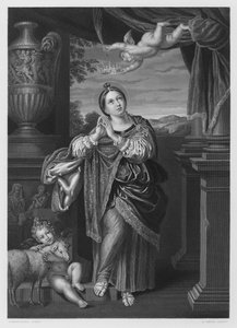 शाही संग्रह में चित्र से सेंट एग्नेस द्वारा Domenichino