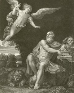 परी के साथ सेंट जेरोम द्वारा Domenichino