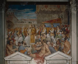 संत एंटोनिनस के शरीर का जुलूस, 1589 (फ्रेस्को) द्वारा डोमिनिको क्रेस्टी (इल पासिग्नानो)