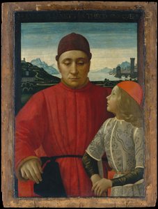 फ्रांसेस्को Sassetti 1421-1490 और उनके बेटे Teodoro, ca. 1488। द्वारा डोमनिको घिरालंदियो