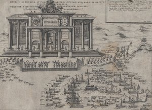 1574 में वेनिस में फ्रांस और पोलैंड के राजा हेनरी III का प्रवेश। द्वारा डोमेनिको ज़ेनोई