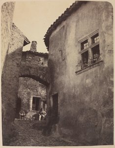 एक गांव का दृश्य, 1850 के अंत में। द्वारा डोमिनिक