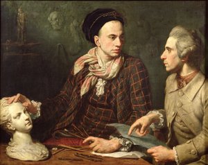 डोमिनिक हेरमेंट (1730-77) 1769 के साथ सेल्फ पोर्ट्रेट