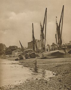 पूर्ण एबब में ज्वार के साथ मोर्टलेक पर घिरे बार्गेस, c1935। द्वारा डोनाल्ड मैकलेश