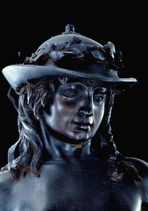 डेविड, सिर का विवरण, c.1440 (कांस्य) (11969-70 भी देखें) द्वारा Donatello