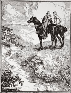जैसा कि वे 1905 में छोटे वुडलैंड नॉल पर प्रतीक्षा कर रहे थे। द्वारा डोरा कर्टिस