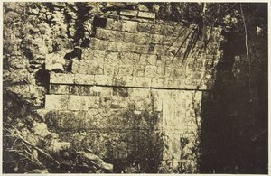 चिचेन-इट्ज़ा में सर्कस का महल, एक हॉल का आंतरिक भाग, 1859।