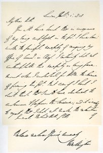 1 फरवरी 1828 को ड्यूक ऑफ वेलिंगटन से जनरल रॉलैंड हिल तक का पत्र। द्वारा ड्यूक ऑफ वेलिंगटन
