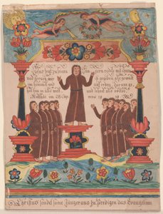 यीशु अपने चेलों के पास गया, c.1810-20 (कागज पर कलम और स्याही और wc) द्वारा डॉर्स सीनियर और रूडी, डॉर्स जूनियर रूडी