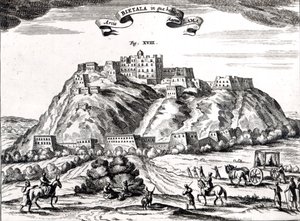 बिताला, लामा द ग्रेट का किला, ल्हासा का साम्राज्य, अथानसियस किरचर (1602-80) एम्स्टर्डम, 1670 (उत्कीर्णन) (बीडब्ल्यू फोटो) द्वारा &39;ला चाइन चित्रण&39; से चित्रण द्वारा डच स्कूल