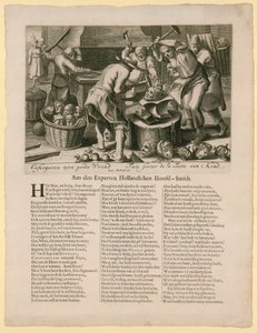 Ceforgeron myn goede वृंद। अंग्रेजी सिंहासन के उत्तराधिकार से संबंधित कैरिकेचर, 1688-89 द्वारा डच स्कूल
