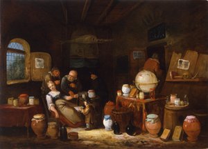 डच एपोथेकरी, सी .1775-1800 द्वारा डच स्कूल