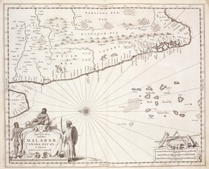 मालाबार के तट का मानचित्र, पूर्वी इंडीज, 1672