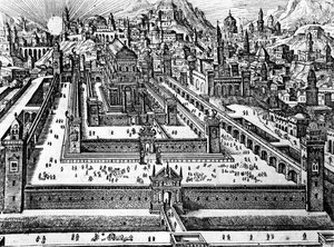 सुलैमान के मंदिर का पुनर्निर्माण, c.1700 द्वारा डच स्कूल