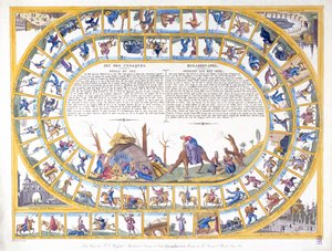 रूसी सैनिकों के विभिन्न प्रकारों के चित्रण के साथ कोस्कैक गेम, c.1815-16 द्वारा डच स्कूल