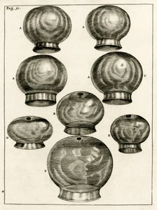 विभिन्न cupping चश्मा, व्यावहारिक अभ्यास से फ्रेडेरिक डेक्कर्स द्वारा, 1694 विधि के इलाज के लिए द्वारा डच स्कूल