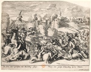 1689 में आयरिश पर एनीस्किलन गैरीसन की विजय, c.1691 द्वारा डच स्कूल