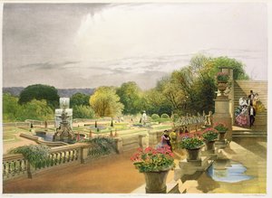 Parterre, लीड्स के पास हरवुड हाउस, पब। थॉमस मैकलीन द्वारा द्वारा ई। एडवेनो ब्रुक