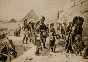 मिस्र में नेपोलियन, &39;हचिन्सन हिस्ट्री ऑफ द नेशंस&39;, c.1915 से दृष्टांत द्वारा ई। फियोरिलो
