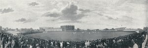 केनिंगटन ओवल में सरे और ऑस्ट्रेलियाई क्रिकेट मार्च, c1896 द्वारा ई हॉकिन्स एंड कंपनी