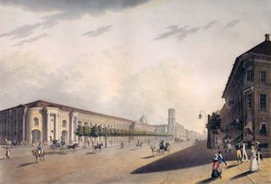 गोस्टिनी डावर, सेंट पीटर्सबर्ग, 1820 द्वारा ईआई येसाकोव