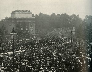 कनाडा के प्रधान मंत्री का आगमन। 1897 में हाइड पार्क कॉर्नर में विल्फ्रेड लॉयर।