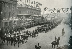नेवल आकस्मिक क्रॉसिंग लंदन ब्रिज साउथवार्क, लंदन, 1897 में।