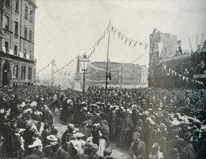 द रॉयल बारात: द रॉयल हॉर्स आर्टिलरी पासिंग सेंट जॉर्जेस सर्कस, बरो, 1897
