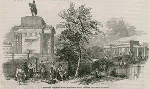 वेलिंगटन की प्रतिमा और आर्क जैसा ग्रीन पार्क, पिकाडिली से दिखाई देगा द्वारा एबेनेजर लैंडल्स