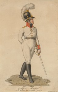 1779-1831, 1807 रूस के ग्रैंड ड्यूक कॉन्स्टेंटाइन पावलोविच का पोर्ट्रेट द्वारा एबरहार्ड सिगफ्राइड हेन्ने