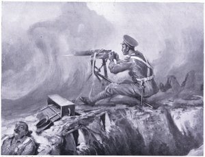 निजी लिन गैस विषाक्तता से मर रहा है, एक मशीन गन की सेवा करता है और एक जर्मन हमले को मारता है। Ypres अप्रैल 1915
