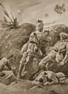 बंदूक की बाकी टुकड़ी मारे जाने के बाद सिपाही ख़ुदाद मशीन-बंदूक का काम करते थे द्वारा एडगर अल्फ्रेड होलोवे