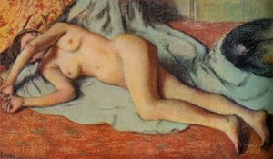 फर्श पर झूठ बोलना, c1885 द्वारा एडगर डीगास