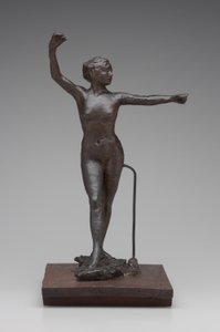 डांसर अपने दाहिने पैर आगे, 1882-95 (मोम और मिश्रित मीडिया) के साथ नृत्य के लिए तैयार